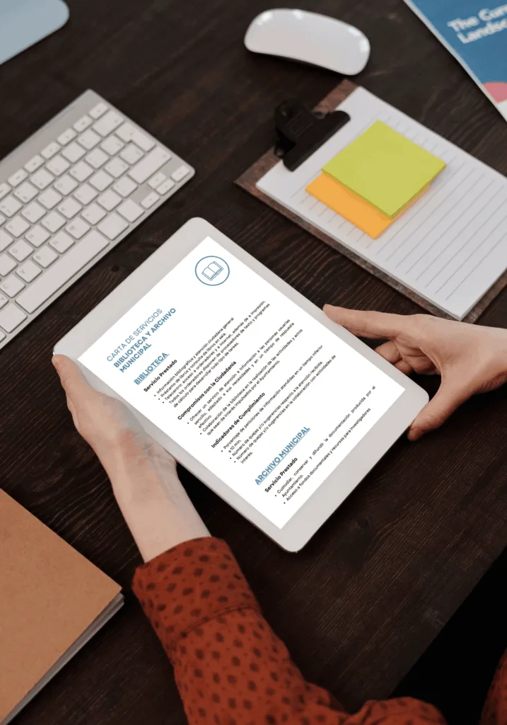 mockup carta de biblioteca